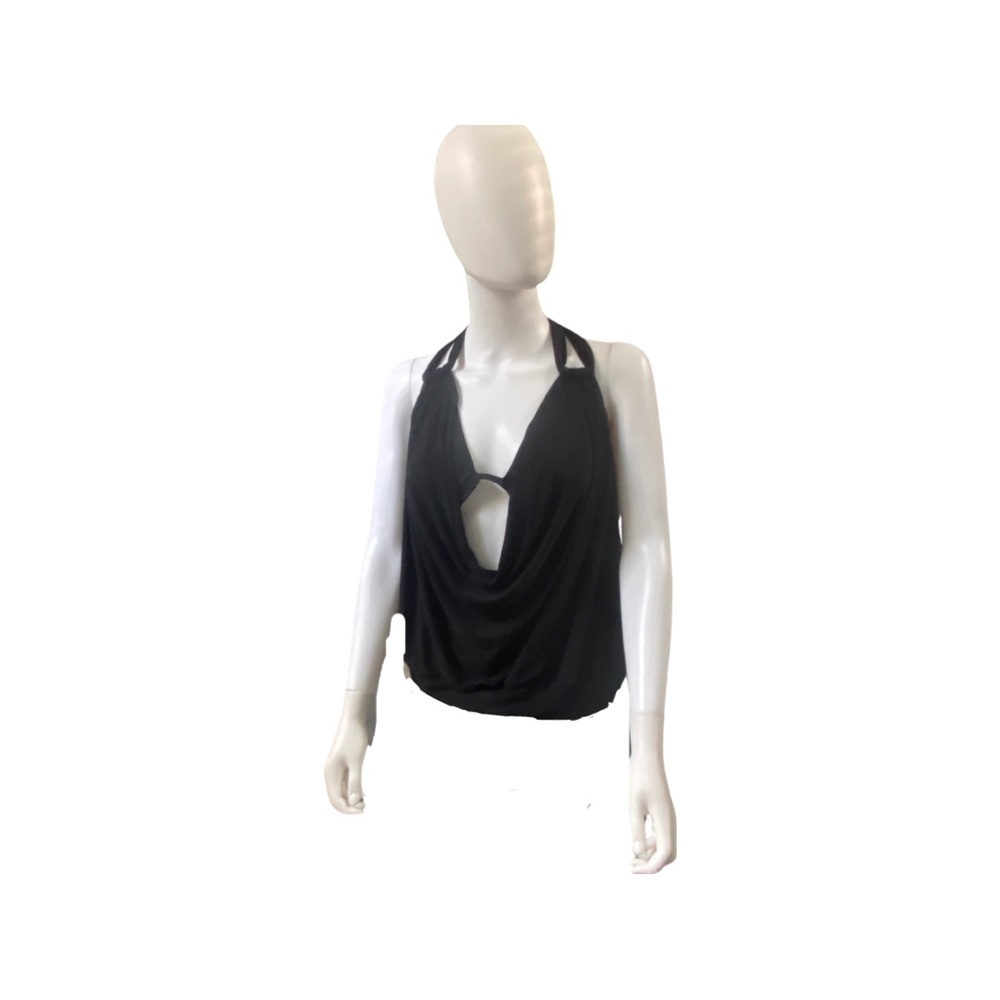 MAGICSUIT - HALTER PLUNGING COWL NECK TANKINI TOP - PREOWNED